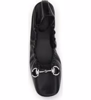 Black Calf Leather Bos Taurus Ballet Flats 4