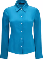 Blue Silk Dress Shirt 1