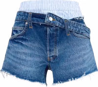 Blue Cotton Bermuda Shorts 1