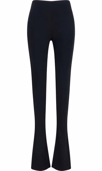 Black Viscose Flared Pants