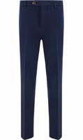 Blue Cotton Casual Pants 1