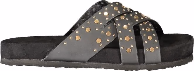 Black Polyurethane Women's Sandal