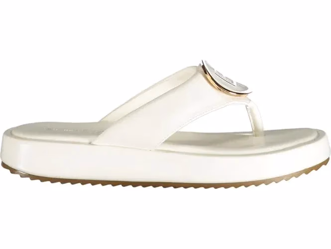 White Polyurethane Women Sandal