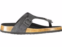 Black Polyurethane Women's Sandal 1