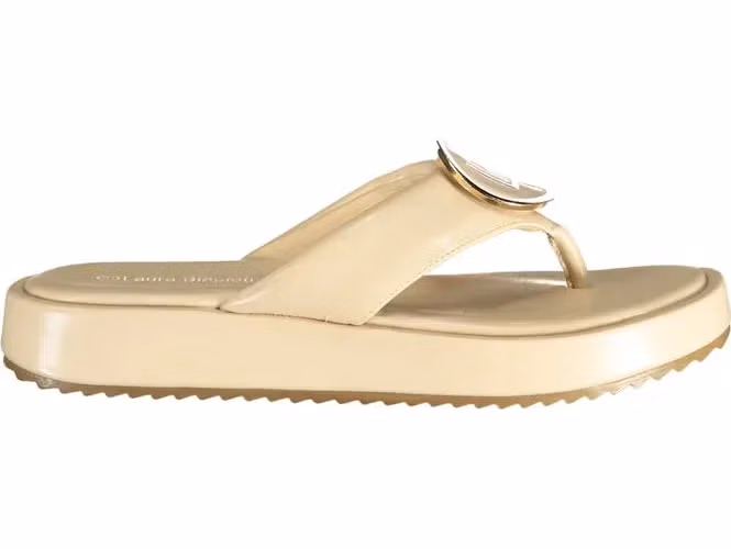 Beige Polyurethane Women's Sandal