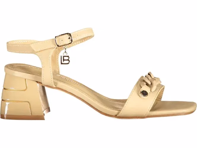 Beige Polyurethane Women Sandal