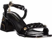Black Polyurethane Women's Sandal 2