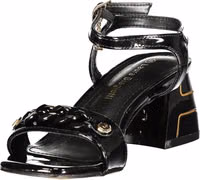 Black Polyurethane Women's Sandal 3