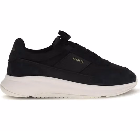 Black Polyester Athletic Sneakers