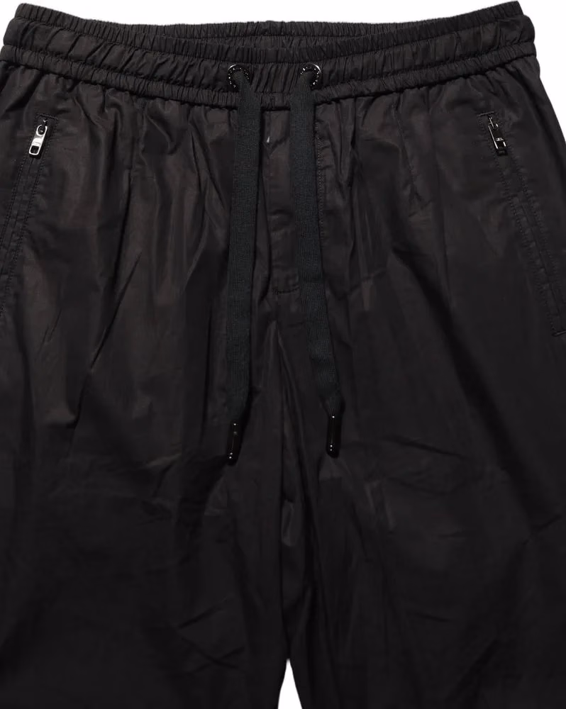 Black Cotton Mid Waist Jogger Sweatpants Pants