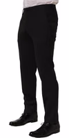 Black Wool Skinny Leg Dress Men Trouser Pants 1