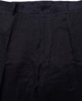 Black Linen Straight Leg Dress Trouser Pants 1