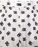 White Logo Skinny Leg Dress Men Trouser Pants 1