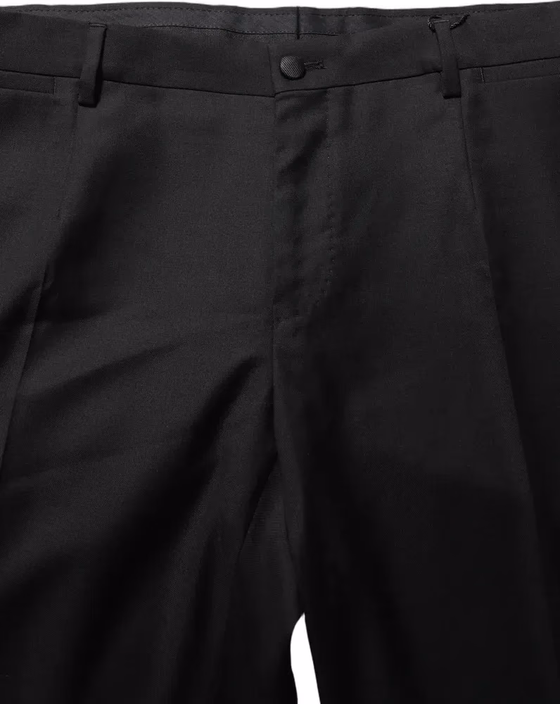 Black Wool Skinny Leg Dress Trouser Pants