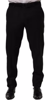 Black Wool Skinny Leg Dress Trouser Pants 2