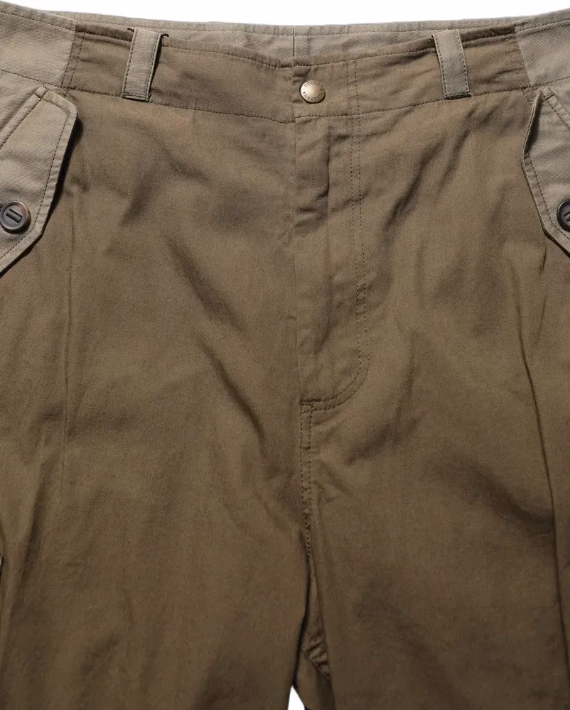 Brown Mid Waist Straight Cargo Trouser Pants