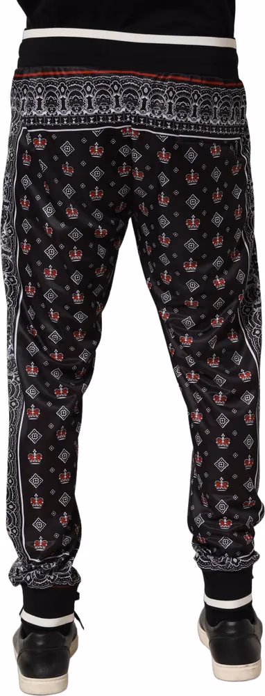 Black Bandana Crown Jogger Men Trouser Pants
