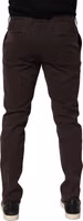 Brown Cotton Skinny Leg Dress Trouser Pants 2