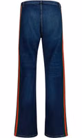 Blue Cotton Flared Jeans 2