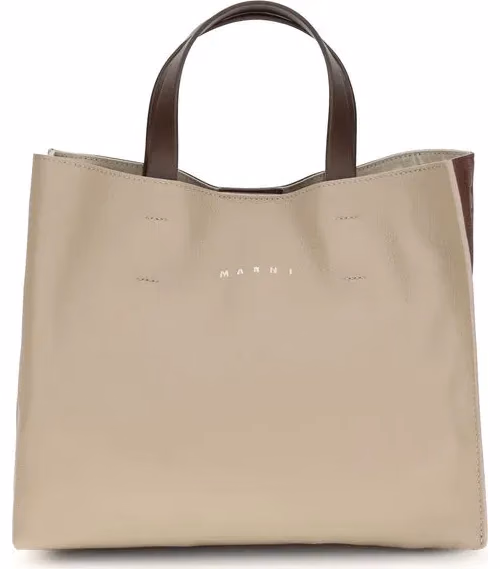 Beige Calf Leather Bos Taurus Shoulder Bag