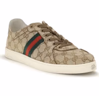 Beige Fabric Athletic Sneakers 2