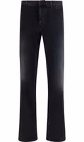 Black Cotton Flared Jeans 1