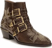 Brown Calf Leather Bos Taurus Ankle Boots 2