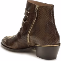 Brown Calf Leather Bos Taurus Ankle Boots 3