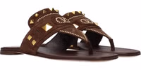 Brown Leather Flip-Flop Sandals 2