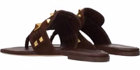 Brown Leather Flip-Flop Sandals 4