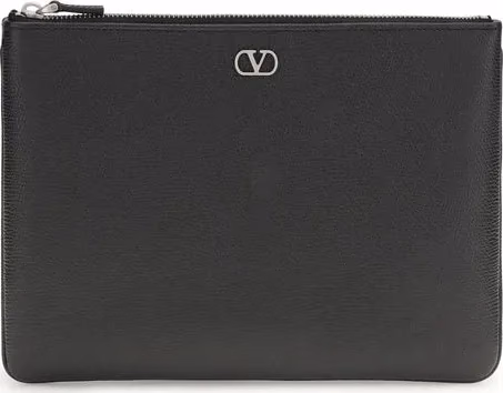 Black Calf Leather Bos Taurus Clutch Bag