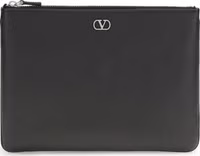 Black Calf Leather Bos Taurus Clutch Bag 1