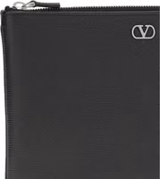 Black Calf Leather Bos Taurus Clutch Bag 4