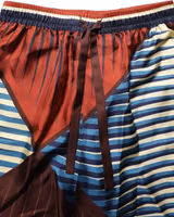 Multicolor Geometric Silk Men Bermuda Shorts 1