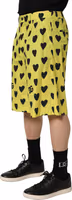 Yellow Cotton Heart Print Men Bermuda Shorts 3