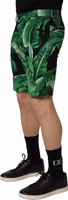 Black Green Banana Leaf Men Bermuda Shorts 1