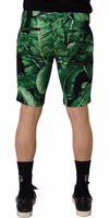 Black Green Banana Leaf Men Bermuda Shorts 2