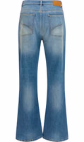 Blue Cotton Flared Jeans 2