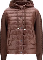 Brown Polyester Full-Length Jacket 1
