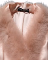 Light Pink Silk Turkey Feather Robe Jacket 1