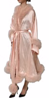 Light Pink Silk Turkey Feather Robe Jacket 3