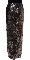 Brown Sequinned Embellished PencilCut Skirt 4