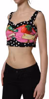 Multicolor Silk Cropped Bustier Corset Top 4