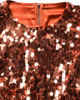 Red Sequined Long Sleeves Crop Blouse Top 4