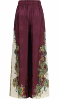Purple Viscose Casual Pants 2