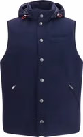 Blue Wool Oves Aries Sleeveless Jacket 1