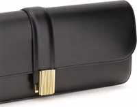Black Calf Leather Bos Taurus Clutch Bag 4