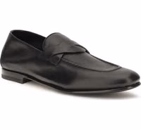 Black Calf Leather Bos Taurus Slip-On Loafers 2
