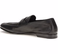 Black Calf Leather Bos Taurus Slip-On Loafers 3