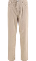 Beige Cotton Casual Pants 1